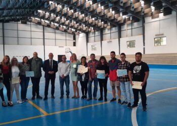 Clausura y entrega de diplomas en el taller de empleo que ha formado en Albañilería a ocho alumnos de Babilafuente