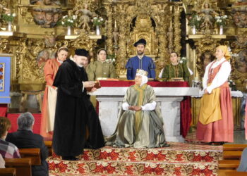 Rágama acoge en su iglesia parroquial del Salvador la representación de «Buscando a Nebrija»