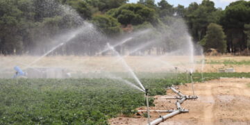 El regadío del Canal de la Armuña fase I llega por fin a los cultivos del término municipal de Villaflores aunque en pruebas