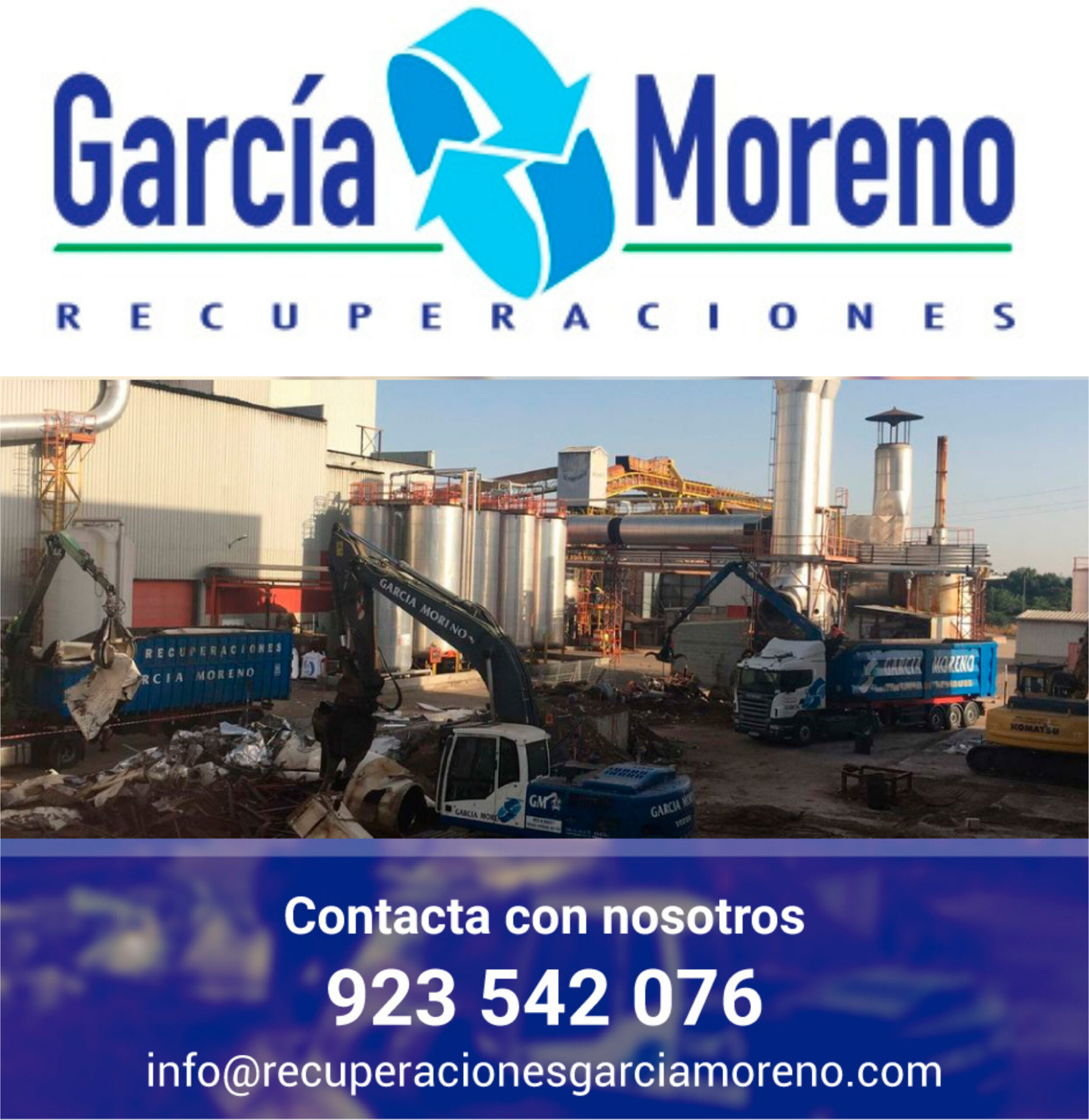 García Moreno recuperaciones - www.recuperacionesgarciamoreno.es - info@recuperacionesgarciamoreno.es - 923 542 076