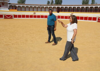 El coso centenario de La Florida, en Peñaranda, luce su renovada imagen para los festejos taurinos del mes de agosto