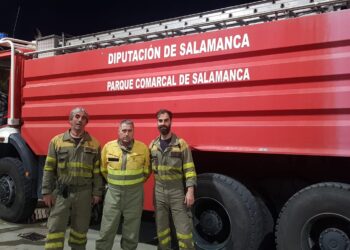 Tres bomberos de Peñaranda colaboran en la extinción del incendio de Losacio en la provincia de Zamora