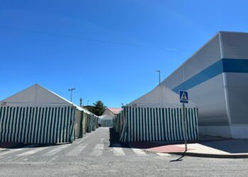 Peñaranda estrena nueva ubicación para las carpas de las peñas que ya están listas para recibir a sus «inquilinos»