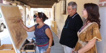 16 artistas plasman su particular visión de Macotera en la IV edición del concurso de pintura al aire libre