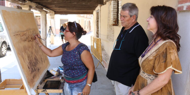 16 artistas plasman su particular visión de Macotera en la IV edición del concurso de pintura al aire libre