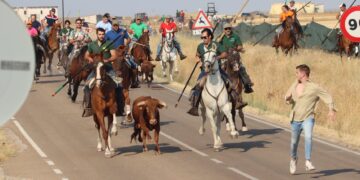 Alaraz despide una fiestas con noches de verbena multitudinarias y con la emoción del encierro a caballo