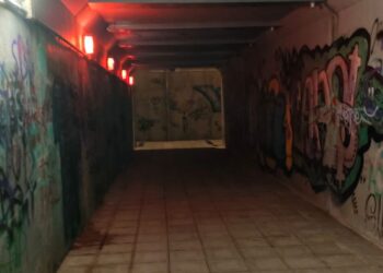 Quejas en Peñaranda por el estado del paso inferior del Paseo del Inestal y las sucesivas acciones vandálicas