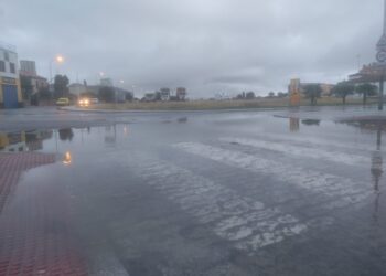 Peñaranda sufre de nuevo problemas con la lluvia con zonas anegadas en la avenida de Salamanca