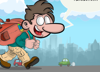 Paul Kiroga dedica este viernes su viñeta semanal en NOTICIAS A TIEMPO a la vuelta al «cole»