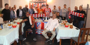 La peña atlética «Luis García» de Peñaranda celebra su fiesta anual con una cena de confraternidad