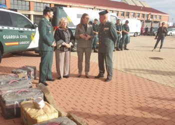 La Guardia Civil de Salamanca detiene a una mujer que transportaba 330 kilogramos de hachís en una furgoneta