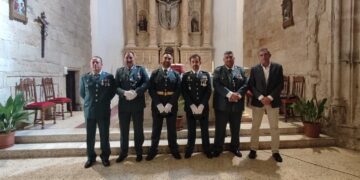 La Guardia Civil de Villoria rinde honores a su patrona, la Virgen del Pilar, en el Día de la Hispanidad