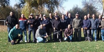 El club Mosqueros del Tormes celebra en Huerta una jornada de perfeccionamiento en el lance de distancia con cola de rata