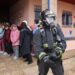 Bomberos y Policía Local participan en un simulacro de evacuación en el colegio Severiano Montero, de Peñaranda