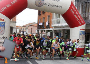 La VI edición del duatlón «Ciudad de Peñaranda» reúne a 82 participantes en una tarde con temperaturas gélidas