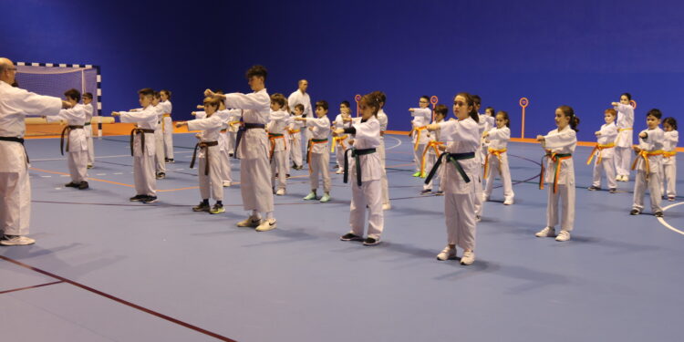 El pabellón polideportivo cubierto de Peñaranda acoge la jornada de puertas abiertas organizada por el club de karate CID