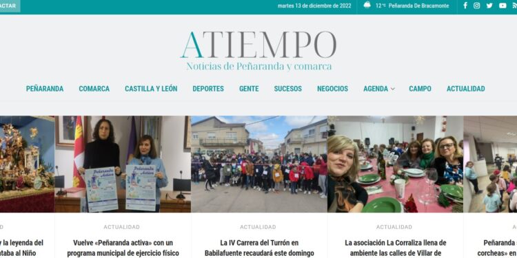 NOTICIAS A TIEMPO bate un nuevo récord de audiencia en el mes de noviembre con casi 23.000 usuarios