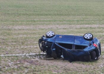 Herido un joven en una salida de vía ocurrida anoche en Peñaranda