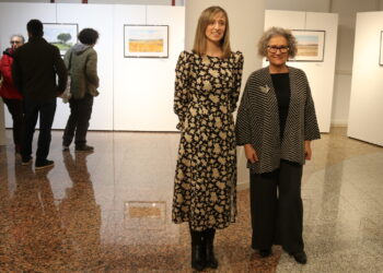 Carmen Sánchez acerca a Peñaranda los «Paisajes de Castilla» en una exposición de acuarelas que puede verse en el CDS
