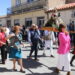 Cohetes, música y un sol espléndido acompañan a Santa Bárbara en la procesión de las fiestas del Voto celebrada en Villoria