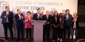Puesta de largo de los candidatos del PP en las cabeceras de comarca salmantinas en un acto celebrado en Peñaranda