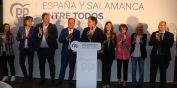 Puesta de largo de los candidatos del PP en las cabeceras de comarca salmantinas en un acto celebrado en Peñaranda