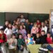 Daniel Romo, entrenador del Saiyans FC, visita el colegio Miguel de Unamuno en Peñaranda y recibe una calurosa acogida