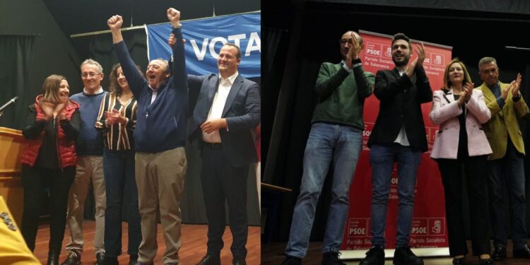 Intenso fin de semana político en Macotera con los actos centrales de campaña del PSOE y del PP en el teatro de Santa Ana