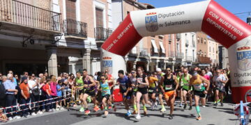 Jorge Vidal y Lorena Martín ganan la XXIX carrera popular «Hijos, padres y abuelos» celebrada este 1 de mayo en Peñaranda