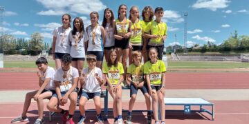 Gran papel de los atletas del «Ciudad de Peñaranda» en la final de los Juegos Escolares de la Diputación en pista al aire libre