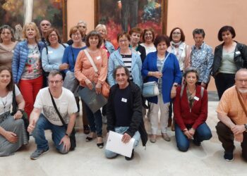 Alumnos del centro de Educación de Personas Adultas El Inestal, de Peñaranda, visitan el Museo Thyssen-Bornemizsa en Madrid