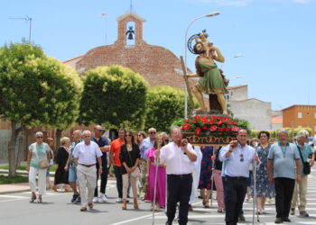 Los conductores de Peñaranda piden la protección a San Cristóbal en una fiesta anual donde no han faltado la misa y la procesión