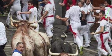 Babilafuente presente un año más en los encierros de la fiesta de San Fermín en Pamplona a través de su asociación taurina