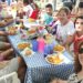 650 raciones de paella para la comida de confraternidad en Rágama con un gran ambiente en el parque de La Chopera