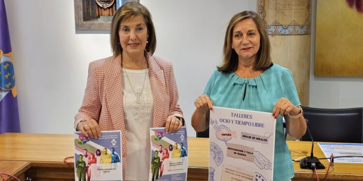 Peñaranda ofrece cursos de competencias digitales, pintura,  restauración y talla de madera y recupera el de encaje de bolillos