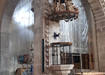 Rágama ve por fin el comienzo de los trabajos que salvarán su valioso artesonado mudéjar de un grave y alarmante deterioro