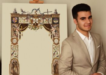 El artista macoterano José Ángel Nava diseña la orla de cultos del Año Jubilar Teresiano a petición de los Carmelitas Descalzos