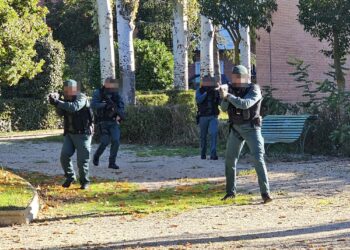 Simulacro terrorista sin precedentes en Peñaranda con la participación de 40 efectivos de Guardia Civil y Policía Local