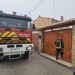 Bomberos y Guardia Civil intervienen en el incendio declarado en la chimenea de una vivienda en El Campo de Peñaranda