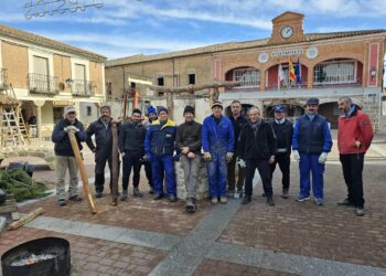 La cuadrilla que «transporta» cada año a Santiago de la Puebla hasta la aldea de Belén de Judea en la que nació el Mesías