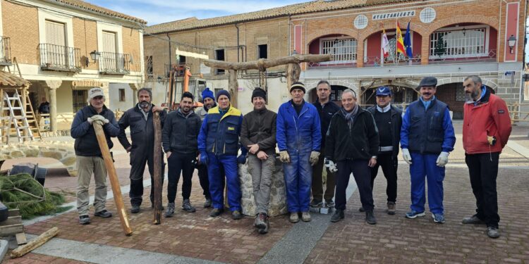 La cuadrilla que «transporta» cada año a Santiago de la Puebla hasta la aldea de Belén de Judea en la que nació el Mesías