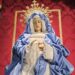 Una imagen para la historia: la Virgen de la Soledad viste por primera vez en Peñaranda los colores de la Inmaculada