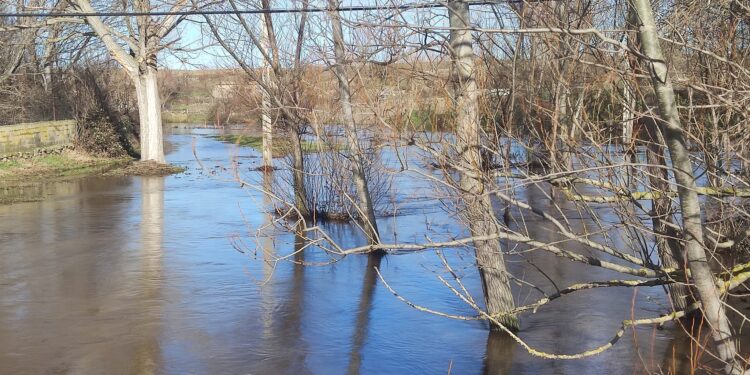 Alaraz y Santiago de la Puebla con el «alma en vilo» por las lluvias y desbordamiento de arroyos y ríos como el Gamo y el Margañán
