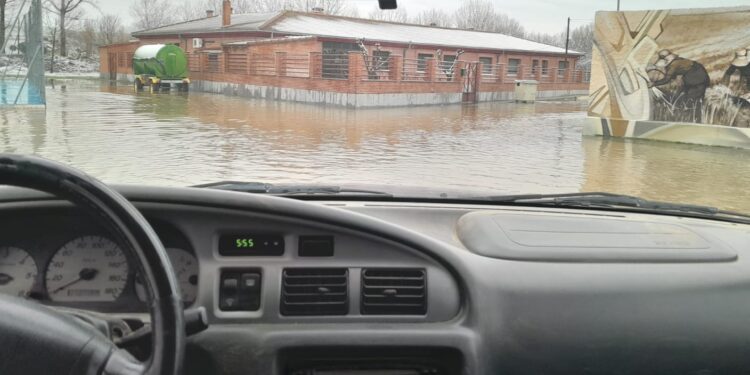 El Margañán «acorrala» la residencia de mayores de Tordillos y el río Almar, en nivel amarillo a su paso por la localidad de Alconada