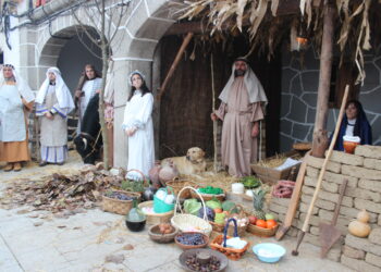 El Belén viviente de Santiago de la Puebla pierde a uno de sus grandes protagonistas, Siro, el perro que acompañaba a San José