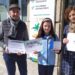 Lucía Hernández y Sara García reciben los premios del concurso de San Valentín organizado por Los Álamos en Peñaranda