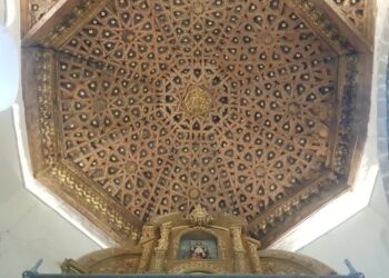 El artesonado de Rágama recupera su esplendor original tras una inversión de 90.000 euros y casi medio año de trabajo