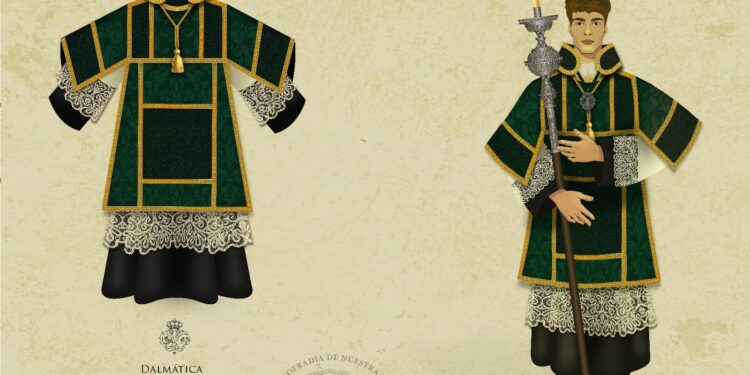 La cofradía de la Esperanza, la primera de Peñaranda en estrenar dalmáticas que vestirán los miembros del cuerpo de acólitos