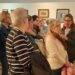 Alumnos del Taller de Historia, Arte y Literatura de «El Inestal» visitan en Peñaranda la exposición de obras en punto de cruz
