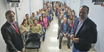 Juan Carlos Zaballos, Eva López, Manoli Noreña, Juani González Rubén Cañizares y Carmen Gómez, en la nueva ejecutiva del PP